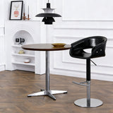 Italian Minimalist 360° Swivel Bar Stool with Saddle Leather | STOOLTOPIA - StoolTopia
