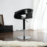 Italian Minimalist 360° Swivel Bar Stool with Saddle Leather | STOOLTOPIA - StoolTopia