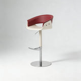 Italian Minimalist 360° Swivel Bar Stool with Saddle Leather | STOOLTOPIA - StoolTopia