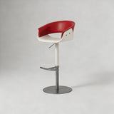 Italian Minimalist 360° Swivel Bar Stool with Saddle Leather | STOOLTOPIA - StoolTopia