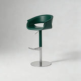 Italian Minimalist 360° Swivel Bar Stool with Saddle Leather | STOOLTOPIA - StoolTopia