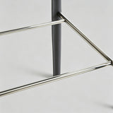 Italian-Style Saddle Leather High Bar Stool – Horn-Back Design, Carbon-Steel Frame, Stainless Steel Footrest, High-Density Comfort for Kitchen Islands & Modern Dining Spaces - StoolTopia