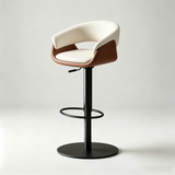 Luxury Swivel Bar Stool | Height Adjustable | Stainless Steel Base