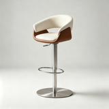 Luxury Swivel Bar Stool | Height Adjustable | Stainless Steel Base
