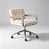 Modern Fabric Swivel Office Chair | Fixed Armrests, 360° Swivel, 150kg Rated