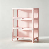 Kids Display Storage Cabinet - Steel Frame with Tempered Glass Doors & Customizable Knobs - StoolTopia