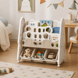 Kids Treehouse Bookshelf with Rolling Storage Bins - StoolTopia