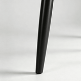 Leather Dining Chair with Woven Back - StoolTopia