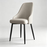 Leather Dining Chair with Woven Back - StoolTopia