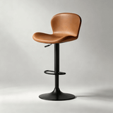 Leather Seat – Carbon Steel Frame, Gas Lift Height Adjustment - StoolTopia