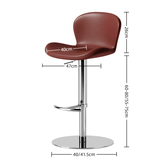 Leather Seat – Carbon Steel Frame, Gas Lift Height Adjustment - StoolTopia
