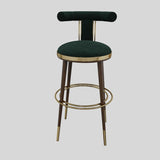 Light Luxury Solid Wood Bar Chairs Designer Back Bar Chairs For Kitchen Nordic Hotel Reception Banqueta Home Furniture - StoolTopia