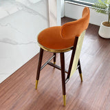 Light Luxury Solid Wood Bar Chairs Designer Back Bar Chairs For Kitchen Nordic Hotel Reception Banqueta Home Furniture - StoolTopia