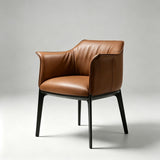 Luxurious Italian-Style Faux Leather Dining Armchair - Elegant & Functional Seating Upgrade - StoolTopia