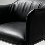 Luxurious Italian-Style Faux Leather Dining Armchair - Elegant & Functional Seating Upgrade - StoolTopia
