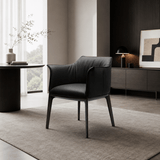 Luxurious Italian-Style Faux Leather Dining Armchair - Elegant & Functional Seating Upgrade - StoolTopia