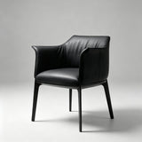Luxurious Italian-Style Faux Leather Dining Armchair - Elegant & Functional Seating Upgrade - StoolTopia