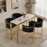 Luxurious Velvet Bar Stool with Gold Metal Frame for Elegant Interiors - StoolTopia