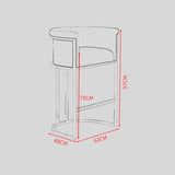 Luxurious Velvet Bar Stool with Gold Metal Frame for Elegant Interiors - StoolTopia