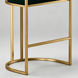 Luxurious Velvet Bar Stool with Gold Metal Frame for Elegant Interiors - StoolTopia