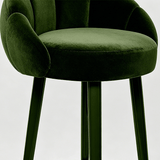 Luxury American - Style Velvet & Solid Wood High Bar Stool - StoolTopia