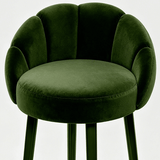 Luxury American - Style Velvet & Solid Wood High Bar Stool - StoolTopia