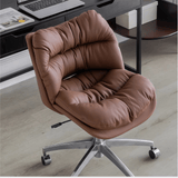 Luxury Cushioned Swivel Office Chair with Adjustable Height, Chrome Base, 360° Rotation - StoolTopia
