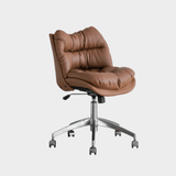 Luxury Cushioned Swivel Office Chair with Adjustable Height, Chrome Base, 360° Rotation - StoolTopia