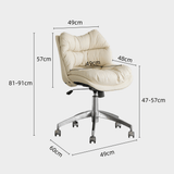 Luxury Cushioned Swivel Office Chair with Adjustable Height, Chrome Base, 360° Rotation - StoolTopia