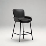 Luxury Leather Bar Stool - Modern High Chair for Kitchen Island - StoolTopia
