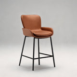 Luxury Leather Bar Stool - Modern High Chair for Kitchen Island - StoolTopia