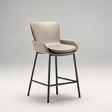 Luxury Leather Bar Stool - Modern High Chair for Kitchen Island