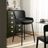 Luxury Leather Bar Stool - Modern High Chair for Kitchen Island - StoolTopia