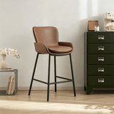 Luxury Leather Bar Stool - Modern High Chair for Kitchen Island - StoolTopia