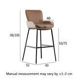Luxury Leather Bar Stool - Modern High Chair for Kitchen Island - StoolTopia