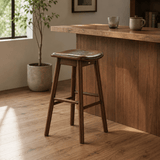 Luxury Modern Solid Wood Bar Stool with or Without Back, Nordic Style Pub Barstool for Kitchen Island Salon Bar Chairs High Barstool - StoolTopia
