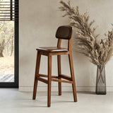 Luxury Modern Solid Wood Bar Stool with or Without Back, Nordic Style Pub Barstool for Kitchen Island Salon Bar Chairs High Barstool - StoolTopia