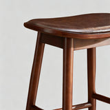 Luxury Modern Solid Wood Bar Stool with or Without Back, Nordic Style Pub Barstool for Kitchen Island Salon Bar Chairs High Barstool - StoolTopia