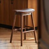 Luxury Modern Solid Wood Bar Stool with or Without Back, Nordic Style Pub Barstool for Kitchen Island Salon Bar Chairs High Barstool - StoolTopia