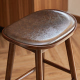 Luxury Modern Solid Wood Bar Stool with or Without Back, Nordic Style Pub Barstool for Kitchen Island Salon Bar Chairs High Barstool - StoolTopia