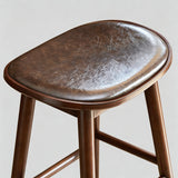 Luxury Modern Solid Wood Bar Stool with or Without Back, Nordic Style Pub Barstool for Kitchen Island Salon Bar Chairs High Barstool - StoolTopia