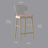 Luxury Upholstered Bar Stool with Winged Backrest – Stainless - Steel Frame & Latex Cushion - StoolTopia