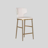 Luxury Upholstered Bar Stool with Winged Backrest – Stainless - Steel Frame & Latex Cushion - StoolTopia