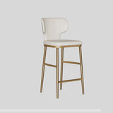 Luxury Upholstered Bar Stool with Winged Backrest – Stainless - Steel Frame & Latex Cushion - StoolTopia