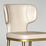 Luxury Upholstered Bar Stool with Winged Backrest – Stainless-Steel Frame & Latex Cushion - StoolTopia