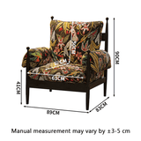 Mid - Century Accent Lounge Chair | Jacquard Fabric, Solid Rubber Wood, Optional Ottoman & Side Table - StoolTopia