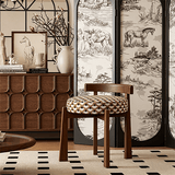 Mid - Century Designer Upholstered Bedroom Makeup Chair - StoolTopia