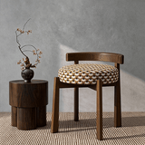 Mid - Century Designer Upholstered Bedroom Makeup Chair - StoolTopia