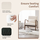 Mid - Century Modern Armchair with Wooden Frame and Cushioned Seat - StoolTopia