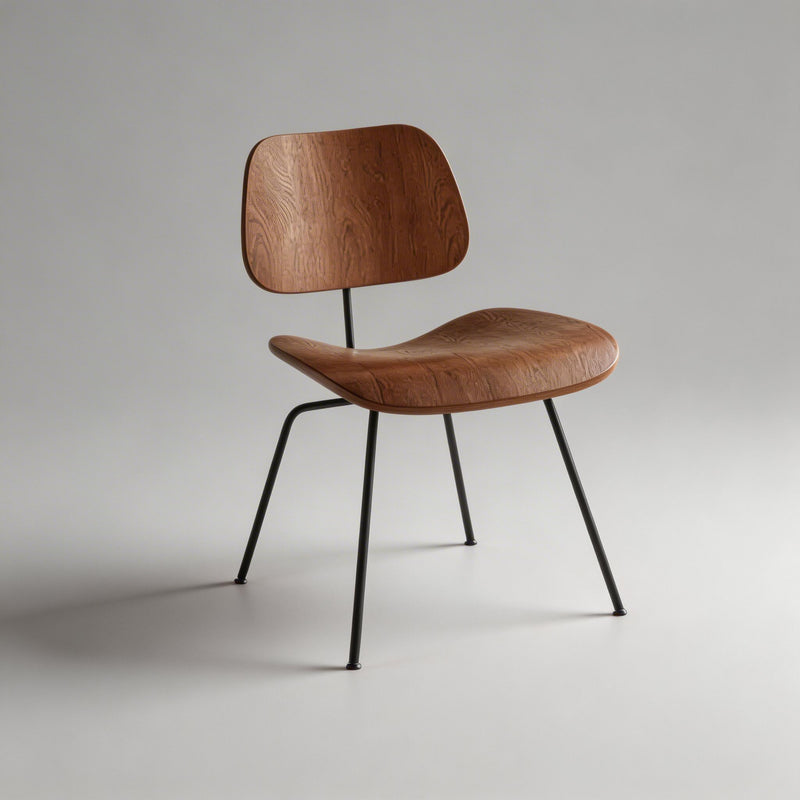 Mid-Century Modern Bentwood Dining Chair – Molded Plywood Seat